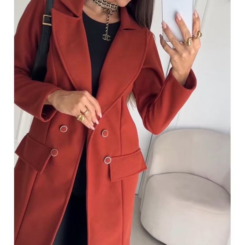 ️ Casaco sobretudo feminino lã Batida para o inverno