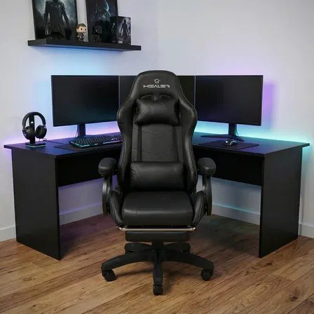 ️ Cadeira Gamer Preto Healer Level Reclinável