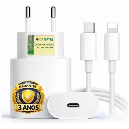 ️ Carregador Compativel Com iPhone 8 X